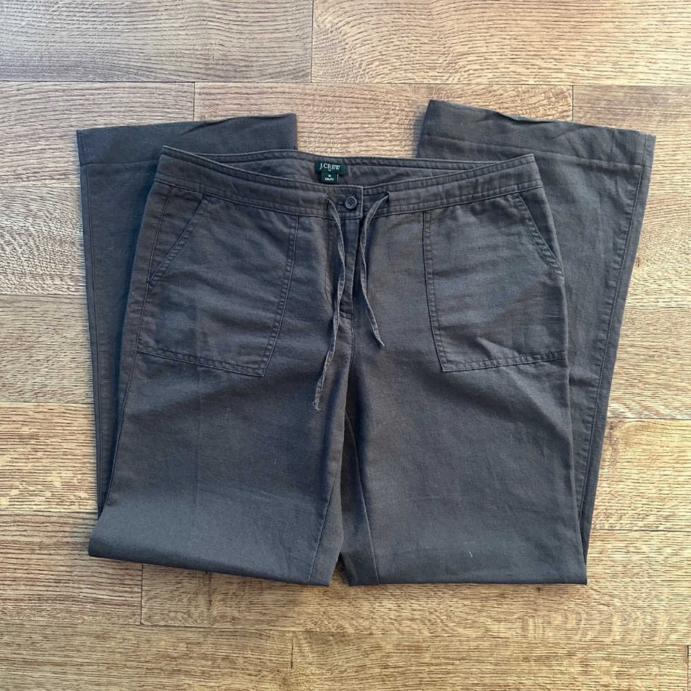 J.Crew City Fit Linen/Cotton Blend Pants, Size L